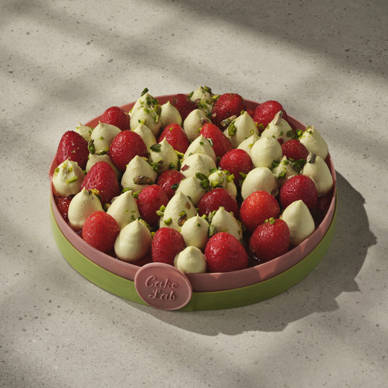 Pistachio–Strawberry Cake