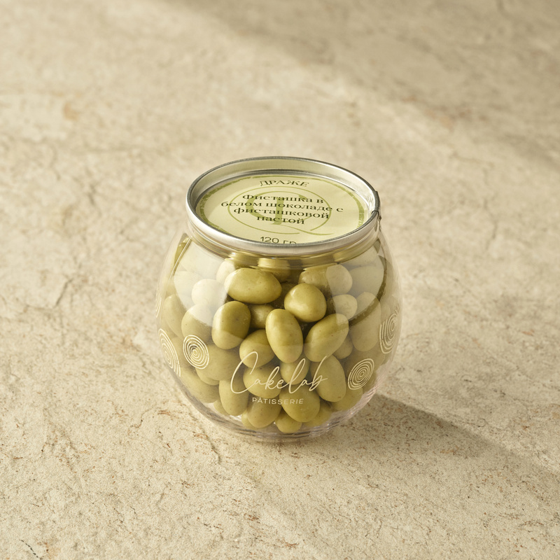 Pistachios in White Chocolate with Pistachio Paste