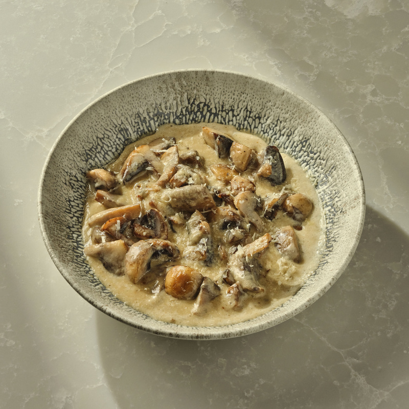 Грибы со сливками